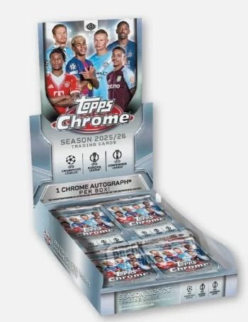 1 Spot Topps Chrome Season 2025/26 Trading Cards Box